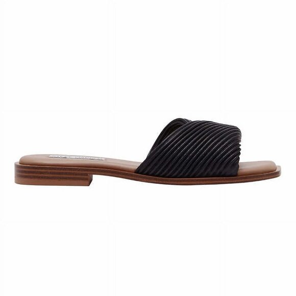 NWT Steve Madden Women Limitt Leather Textured Slide Sandals Size 6-9 $70 2SH048 - Picture 3 of 5